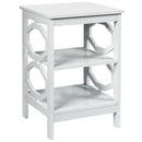 3-tier Nightstand Sofa Side End Accent Table-Black
