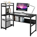 59-Inch Computer Desk Home Office Workstation 4-Tier Storage Shelves