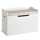 Kids Toy Wooden Flip-top Storage Box Chest Bench with Cushion Hinge