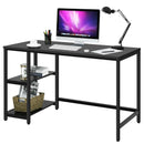 47 Inch Computer Desk Office Study Table Workstation Home with Adjustable Shelf Black