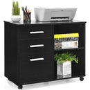 3-Drawer Mobile Lateral File Cabinet Printer Stand