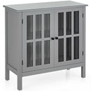 Glass Door Sideboard Console Storage Buffet Cabinet