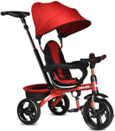 4-in-1 Kids Tricycle with Adjustable Push Handle