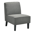 Modern Armless Accent Sofa Chair with Rubber Wood Legs