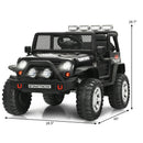 12V Kids Electric Ride On Truck with Remote Control and Operation Lever-Black