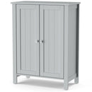 2-Door Bathroom Floor Storage Cabinet Space Saver Organizer