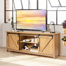 TV Stand Media Center Console Cabinet with Sliding Barn Door