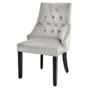 Modern Upholstered Button-Tufted Dining Chair with Naild Trim