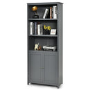 Bookcase Shelving Storage Wooden Cabinet Unit Standing Display Bookcase with Doors
