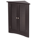 Bathroom Corner Storage Freestanding Floor Cabinet with Shutter Door