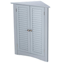 Bathroom Corner Storage Freestanding Floor Cabinet with Shutter Door