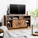 59 Inch Sliding Barn Door TV Stand with Adjustable Shelves for TVs up to 65 Inch