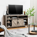 59 Inch Sliding Barn Door TV Stand with Adjustable Shelves for TVs up to 65 Inch