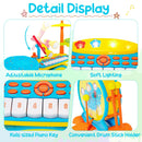 2-in-1 Kids Electronic Drum and Keyboard Set with Stool