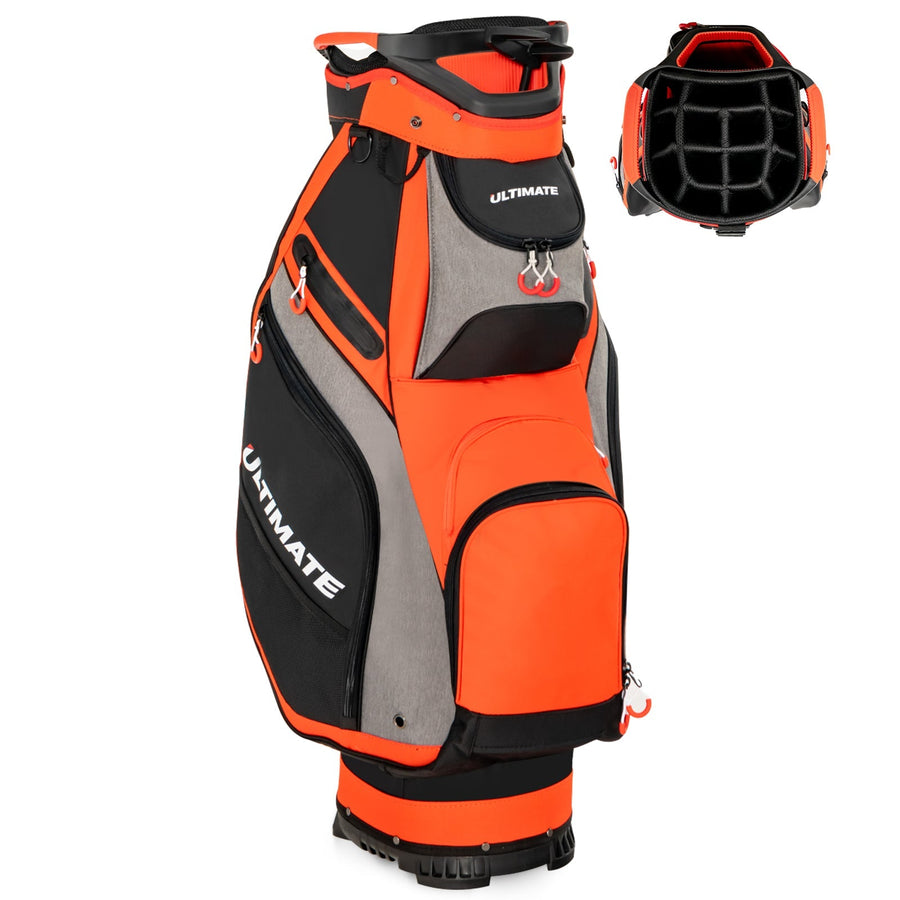 10.5 Inch Golf Stand Bag with 14 Way Dividers and 7 Zippered Pockets