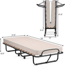 75 x 31.5 Inch Folding Guest Bed with Memory Foam Mattress for Adult