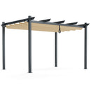 10 x 13 Feet Outdoor Aluminum Retractable Pergola Canopy Shelter