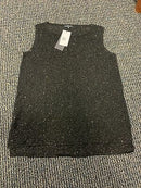 Lafayette 148 New York Sleeveless, Black Metallic Tunic , Size Medium