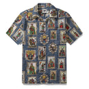 Hawaiian Shirt For Men The Twelve Main Gods Print Shirt Camp Collar 100% Cotton