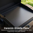 Portable Gas Griddle 1-Burner with Ceramic Non-Stick Plate