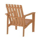 Acacia Wood Patio Dining Chair with Curved Seat & Armrests
