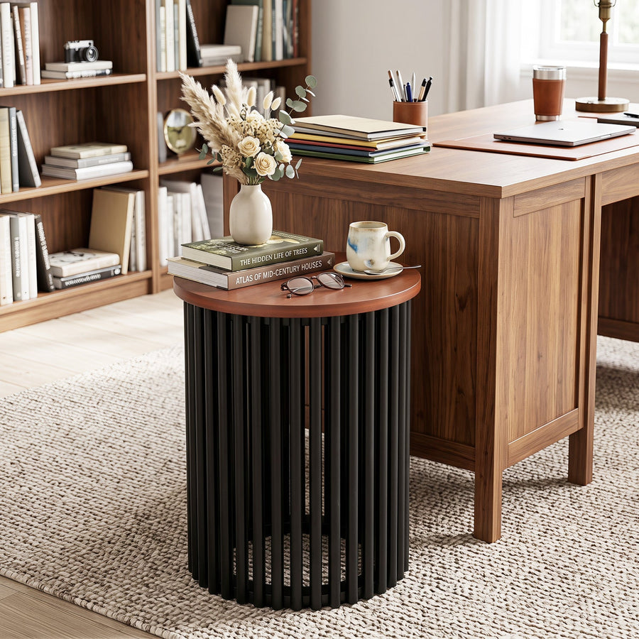 Round Acacia Wood Coffee Table 16