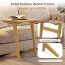C-Shaped End Table Set of 2 with Wood Veneer Top