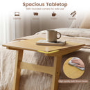 C-Shaped End Table Set of 2 with Wood Veneer Top