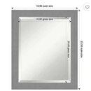 Amanti Art Brushed Nickel Framed Bathroom Vanity Mirror, Size 40x30