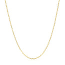 14k Yellow Gold Faceted Cable Link Chain 1.3mm