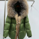 Women's Mid-length Padded Fur Coat