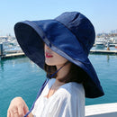 Women's Wide Brim UV Protection Sun Hat with Neck Protection