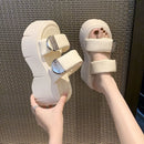 9cm-height-increasing Thick-soled Slippers For Women