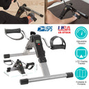 Foldable Exercise Bike Pedal Fitness Exerciser Cycle Bike w/ LCD Display Mini Pedal Exerciser for Leg Arm Physical Therapy Home Office Gym