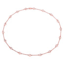 14K Rose Gold Plated 4.50 Carat Genuine Morganite .925 Sterling Silver Necklace