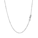 14k White Gold Classic Box Chain 0.7mm