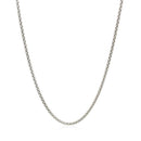 Rhodium Plated 1.8mm Sterling Silver Popcorn Style Chain