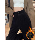 Chenille Fleece Wide-leg Pants Women