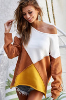 BiBi Color Block Geometric Sweater
