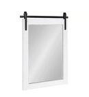 Kate and Laurel Cates Classic Rectangle Framed White Wall Mirror, 24x18