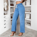 Summer New Stretch Denim Women's Wide-Leg Pants