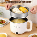 Electric Hot Pot with Steamer 1.8L Dual Power Ceramic Cooker