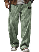 Pocket-embroidered Black-label Loose Straight-leg Casual Pants