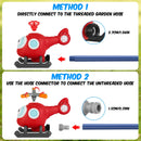 2 In 1 Water Sprinkler Baseball Helicopter Toy for Kids 360¡Rotating Water Tee Ball Set for Backyard Lawn Pool Party Outdoor Summer Game for 3+ Years