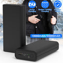 20000mAh 5V 2A Power Bank for Heated Jackets Vests Pants Gloves Scarves DC 7.4V 2A Heated Clothing Replacement Battery Pack for Men Women