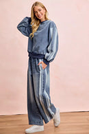 BiBi Washed Lace Contrast Sided Jeans