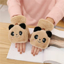 Warm Plush Half Finger Gloves