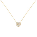 10KT Yellow Gold Diamond Heart Pendant Necklace (1/2 cttw, H-I Color, I1-I2 Clarity)