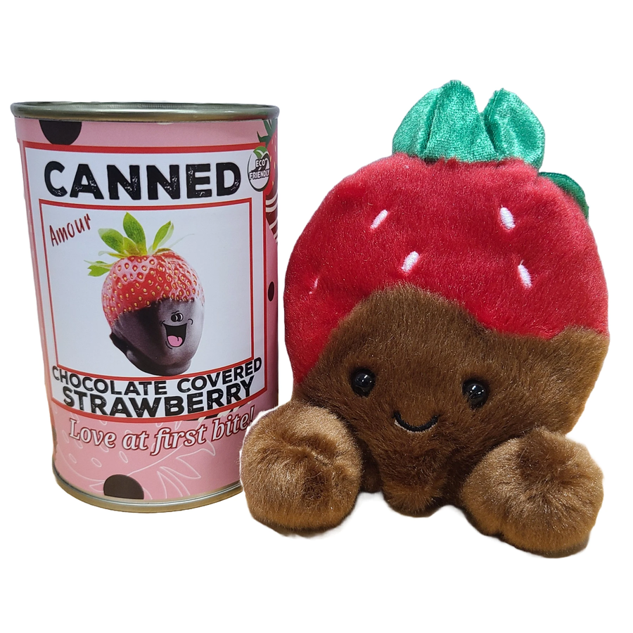 Canned Chocolate Covered Strawberry | Valentine Gift Plush