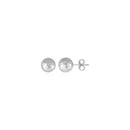 14k White Gold Ball Earrings with Faceted Texture